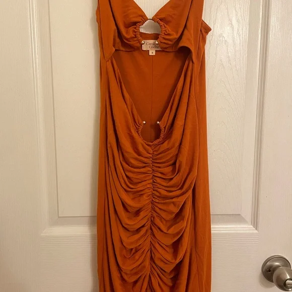 Yasmeen Midi Rust dress by Camila Coelho - Picture 4 of 6